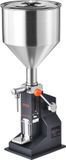 VEVOR 5-50ml Vulmachine Handmatige Vloeistofvulmachine Gemaakt van Food Grade 304 Roestvrij Staal Siliconen Ptfe Vulmachine Inclusief Twee Spuitmonden 4 mm / 8 mm Ideaal voor Het Vullen van Honingolie-Essentie