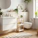 en.casa Badkamerrek Anun 75x28x20 cm naturel en wit