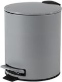Urban Living Pedaalemmer Toulon - betongrijs - 5 liter - metaal - L21 x H26 cm - soft-close - toilet/badkamer