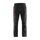 Blåkläder Service werkbroek met stretch 1456-1845 - Zwart/Rood - D108