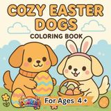 Cozy Easter Dogs Coloring Book