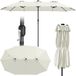 Merkloos Parasol 3-kops Crème met LED lampjes – Extra brede overspanning