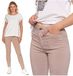 Moraj Modieus - Viscose Broek - Lang - Beige - Moderne Pasvorm