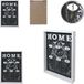 Concorde Sleutelkastje Homedesign - hout - zwart/wit - 30 x 20 cm - 6 sleutelhaakjes