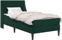 vidaXL Bedframe met matras Donkergroen 90 x 190 cm Fluweel
