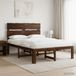 vidaXL Tweepersoonsbed met hoofdbord ROSTOCK Donkerbruin 140 x 190 cm