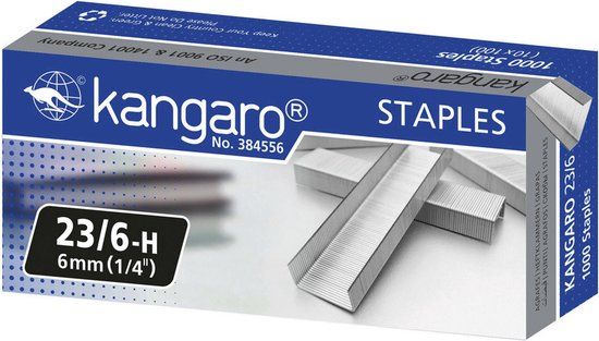 Kangaro nietjes 23/6 - 6mm - 1000 stuks - K-7523066