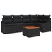vidaXL - Tuinbank - Set - 4 zitplekken - Zwart - Polyrattan