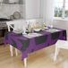 Bonamaison Tafelkleed, Anti-Mold, Sneldrogend, Waterdicht, 100% Polyester Tafellaken, Paars, zwart, 140 x 160 Cm