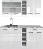 Vicco R-Line Eenpersoonskeuken – 160 cm zonder werkblad Wit hoogglans/wit