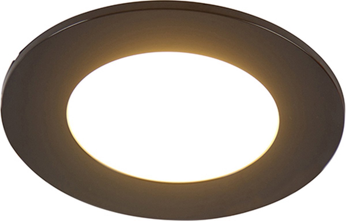 QAZQA blanca - Moderne LED Dimbare Inbouwspot met Dimmer - 1 lichts - Ø 90 mm - Zwart - Buitenverlichting