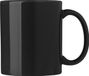 Bellatio Design Koffie mokken/bekers Nantes - 1x - keramiek - met oor - zwart - 300 ml