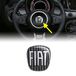 Fiat 14193 3D-sticker vervanging logo zwart voor stuurwiel 500