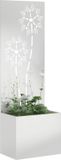 Brise-vue de jardin Fleurs Argent 50 x 32 x 150 cm