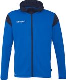 Uhlsport Squad 27 Jas Met Kap Heren - Azuurblauw / Marine | Maat: M