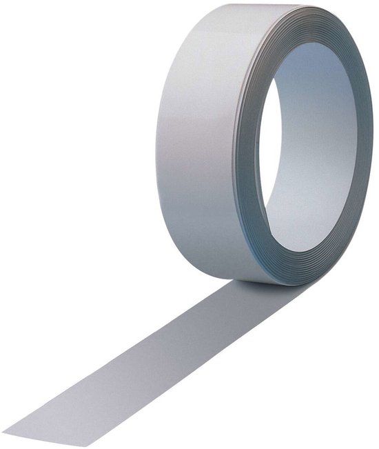 MAUL Metaalband Stalen plaat metaal zelfklevende schuimlaag 250 x 3.5 x 0.1 cm wit