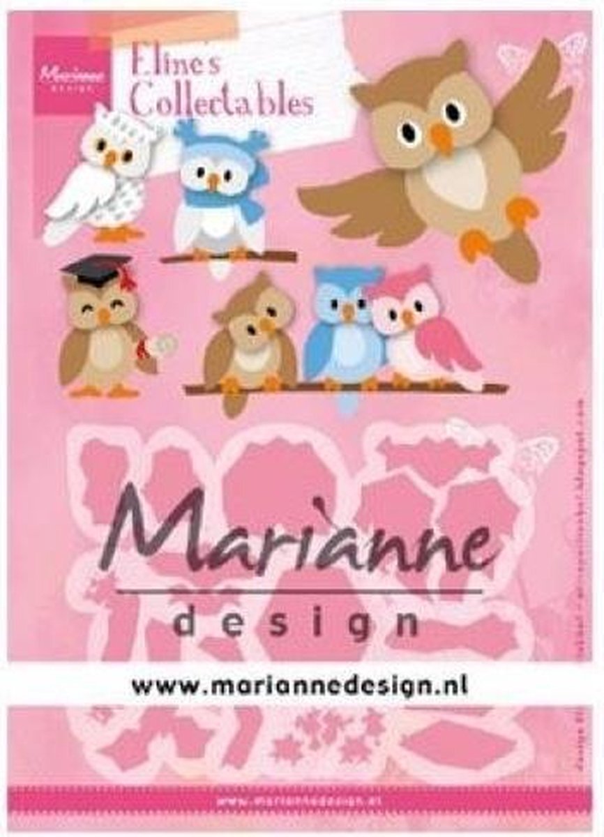 Marianne Design Collectables - snij- embosstencil - Eline's Uil