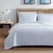Nautica Twin Quilt Set, omkeerbaar katoenen beddengoed met bijpassende sham, casual woondecoratie voor alle seizoenen (Coleridge streep lichtblauw, twin)