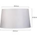 Steinhauer - Abat-jour - Rond 45 cm - Chintz - Blanc - Pour lampe suspendue