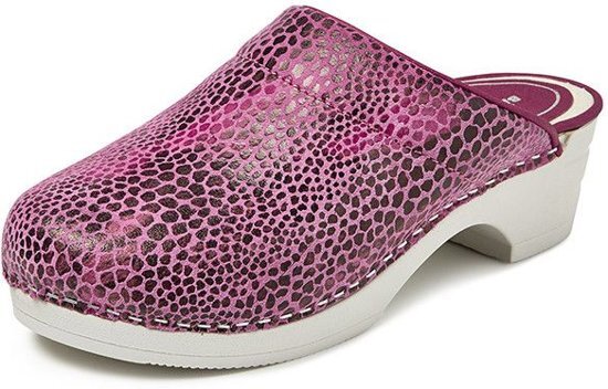 Bighorn 5030 Clog Buigzame Zool Panter Fuchsia Klompen Dames