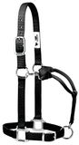 Weaver Leather 35-7376-BK Originele Verstelbare Nylon Halster met Verchroomde Hardware, Zwart, 1" Groot Paard