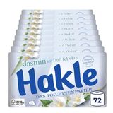 Hakle Toiletpapier met jasmijngeur & decor - 72 rollen, 3-laags wc-papier, 130 vellen per rol, wc-papier met 60% gerecyclede verpakking, FSC-gecertificeerd
