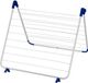 Merkloos Droogrek voor in bad - verstelbaar 60-120 cm - 9 meter drooglengte - wit/blauw frame - wasrek