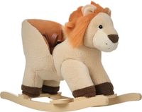 HOMCOM Kinderschommelpaard - Hout - 68x35x50cm - Bruin