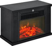 Homcom Elektrische Haard - Kunststof - 34x17x25cm - Zwart