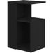 Table d'appoint noire 36x30x56 cm bois d'ingénierie