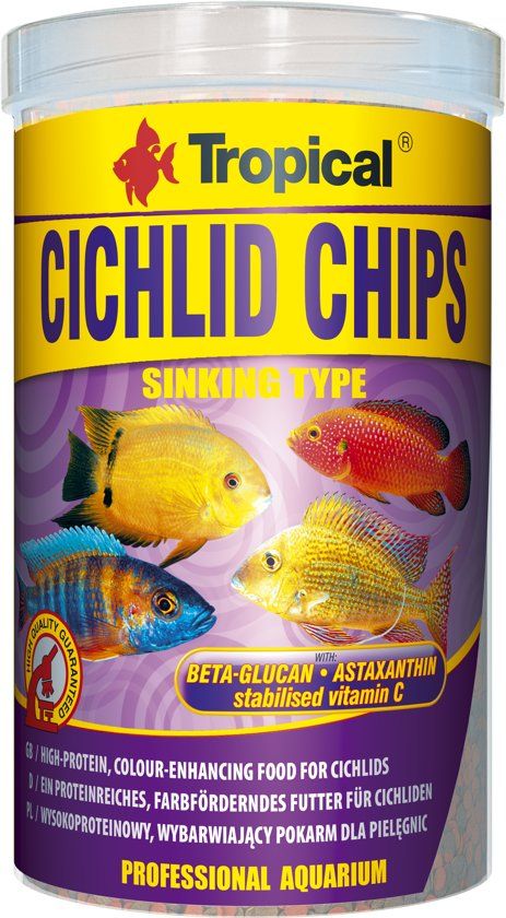 Tropical Cichlid Chips zinkend 520G/1000ML