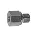 Riegler Lange wisselreductie, zachte dichting, G 3/8 A, G 1/4 i, PN max. 630 bar, SW1 22, verzinkt staal.