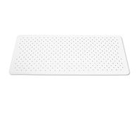 KMINA - Antislip Badmat (97x35 cm), Badmat, Antischimmel Zuignap Witte 100% Natuurrubber - Made in Europe