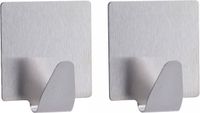 Tendance Plakhaakje vierkant - 2 stuks - RVS - Zilver