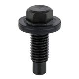 KS Tools 430.2066 olieaftapschroef, buitenkant 6kant 15 mm, M12 x 1,75 x 28,5 mm, verpakking van 25 stuks