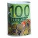 Cepewa Geld thema Spaarpot - 100 euro - billets verts - 8 x 12 cm - boîte - tirelire