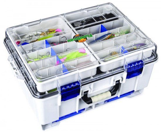 Flambeau Outdoors 3000WPBC Waterdichte Tacklebox met Trays - Grijs/Helder