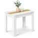 VCM Table à manger, Panneau de particules, Blanc / Chêne miel, Rectangulaire, Scandinave et basique, 75 x 80 x 50 cm