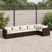 Maison Exclusive - Salon de jardin 6 pièces avec coussins, marron, en polyrotin
