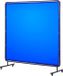 VEVOR Lasgordijn, 174x174cm Lasbeschermingswand, Vlamvertragende Vinyl Lasbeschermingswand met Vergrendelbare Zwenkwielen en 6 Niveaus UV-bescherming voor Werkplaats/Industrieel Gebruik, Blauw
