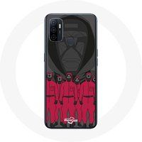 Maniacase Hoesje voor Oppo A53 Inktvis Spel Poster maskers personages