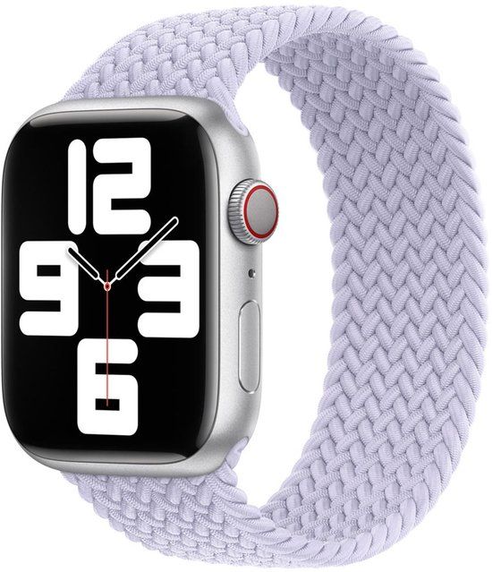 Apple Gevlochten solobandje voor de Apple Watch | 38/40/41/42 mm - Maat 7 - Purple Fog
