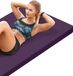 Bol 15mm dikke antislip grote yogamat voor sportschool yoga pilates stretching - oefenmat voor vrouwen en mannen met draagtas en klittenband yogamat