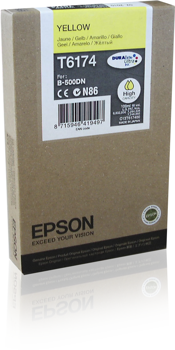 Epson Inkt tank Yellow T6174 DURABrite Ultra Ink (high capacity) single pack / geel