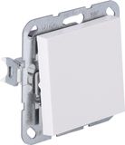 Gira System 55 Inbouw Maakschakelaar - Impulsschakelaar pour le Dimming de Lumière - Eenpolige Uitvoering - Veert Automatisch Terug na Bediening - Couleur Polarwit