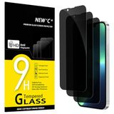NEW'C 3 Stuks, Privacy Screen Protector voor iPhone 13 Pro Max, iPhone 14 Plus (6,7 inch), verbeterde 28-graden smalle privacyhoek, ultraduurzame 9H-hardheid, bubbelvrij