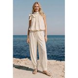 VERO MODA gebloemde casual broek - ecru