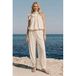 VERO MODA gebloemde casual broek - ecru