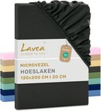 Lavea® Hoeslaken 120x200 cm Antraciet
