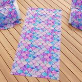 PETTI Artigiani Italiani - Strandlaken van microvezel, strandlaken of zwembadhanddoek, strandlaken voor strandstoelen, grote strandhanddoek 90 x 180 cm, 100% Made in Italy, zeemeermin